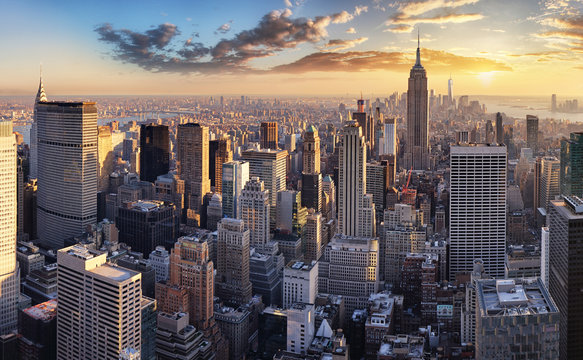 aerial new york city view